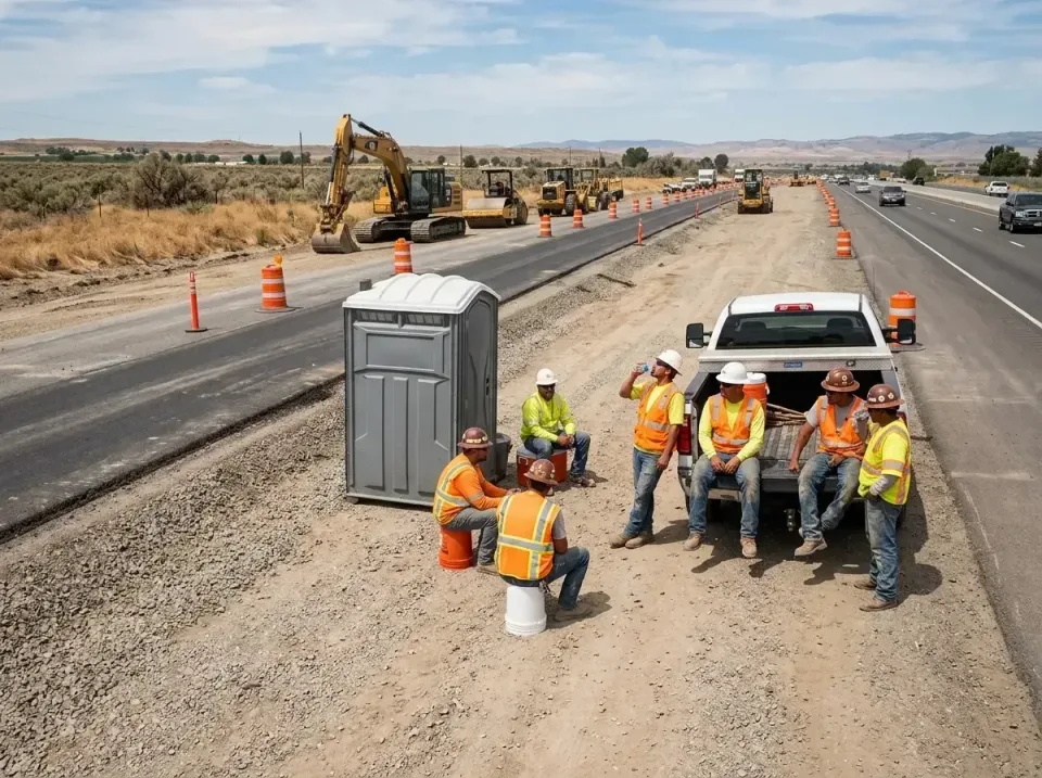 highway-road-construction-crew-007 — frequently asked questions, Porta Potty and Restroom Rentals in Brooktrails, CA